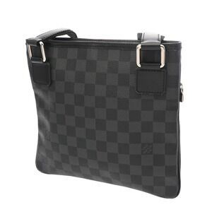 Louis Vuitton Thomas Damier Gray Shoulder Bag Graphite Black Canvas